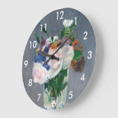 Edouard Manet - Blume in einer Crystal Vase Große Wanduhr (Winkel)