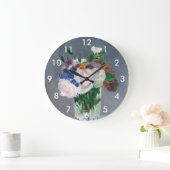 Edouard Manet - Blume in einer Crystal Vase Große Wanduhr (Zuhause)