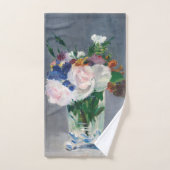 Edouard Manet - Blume in einer Kristallvase Badhandtuch Set (Handtuch)