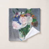 Edouard Manet - Blume in einer Kristallvase Badhandtuch Set (Waschlappen)
