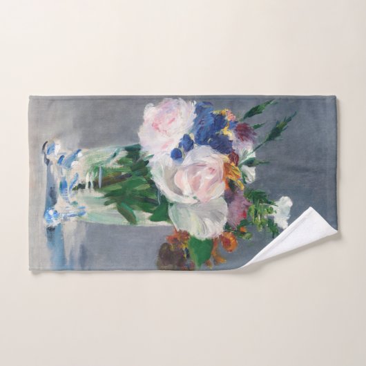 Edouard Manet - Blume in einer Kristallvase Badhandtuch Set (Handtuch)