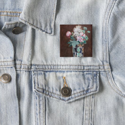 Edouard Manet - Blume in einer Kristallvase Button (Beispiel)