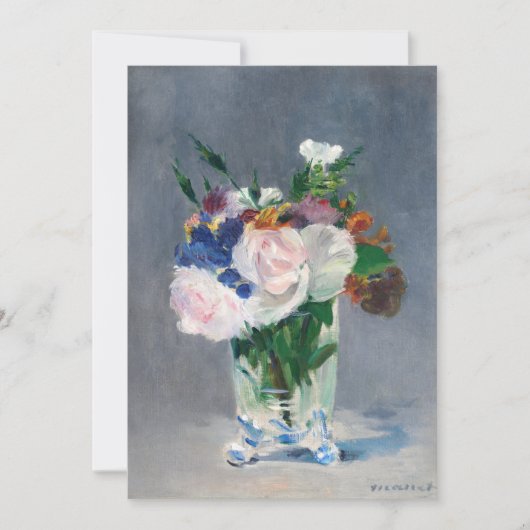 Edouard Manet - Blume in einer Kristallvase Einladung (Vorderseite)