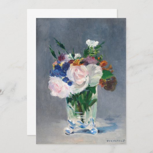 Edouard Manet - Blume in einer Kristallvase Einladung (Vorne/Hinten)