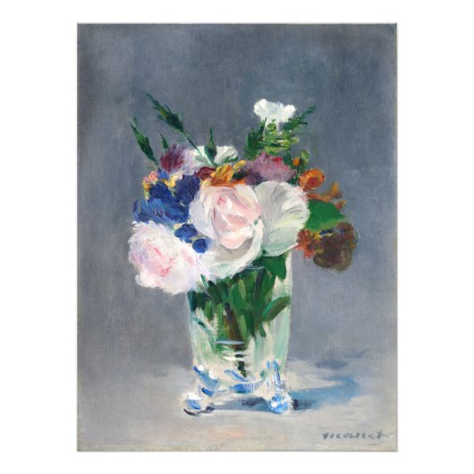 Edouard Manet - Blume in einer Kristallvase Fotodruck (Vorne)