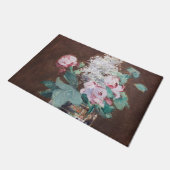 Edouard Manet - Blume in einer Kristallvase Fußmatte (Schrägansicht)