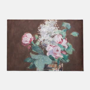Edouard Manet - Blume in einer Kristallvase Fußmatte