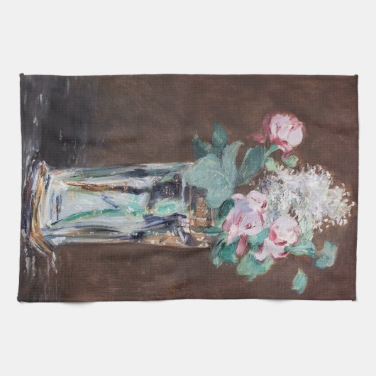 Edouard Manet - Blume in einer Kristallvase Geschirrtuch (Horizontal)