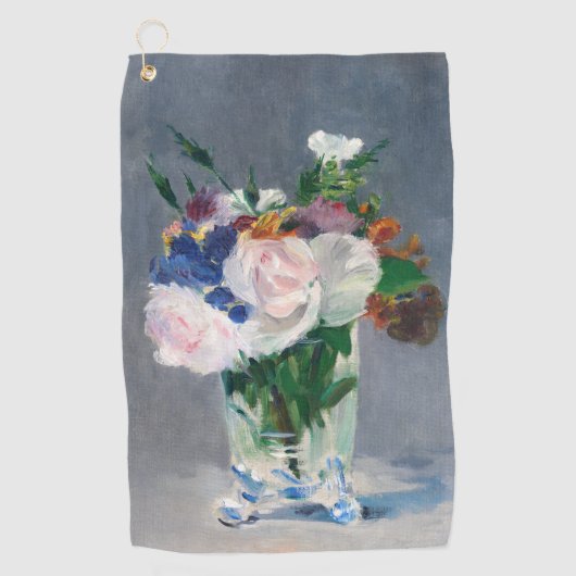 Edouard Manet - Blume in einer Kristallvase Golfhandtuch (Vorderseite)