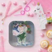 Edouard Manet - Blume in einer Kristallvase Pappteller (Party)