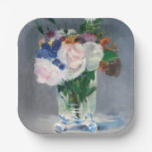 Edouard Manet - Blume in einer Kristallvase Pappteller (Vorderseite)