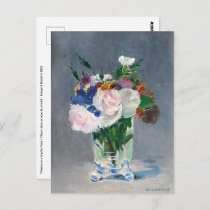 Edouard Manet - Blume in einer Kristallvase Postkarte
