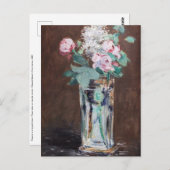 Edouard Manet - Blume in einer Kristallvase Postkarte (Vorne/Hinten)