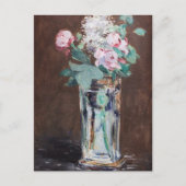 Edouard Manet - Blume in einer Kristallvase Postkarte (Vorderseite)