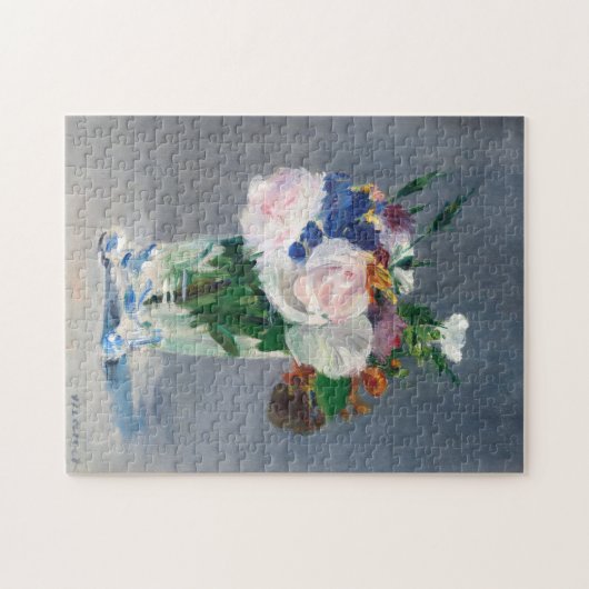 Edouard Manet - Blume in einer Kristallvase Puzzle (Horizontal)