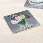 Edouard Manet - Blume in einer Kristallvase Rechteckiger Pappuntersetzer (angewinkelt)