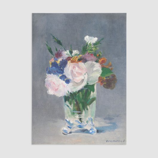 Edouard Manet - Blume in einer Kristallvase Seidenpapier