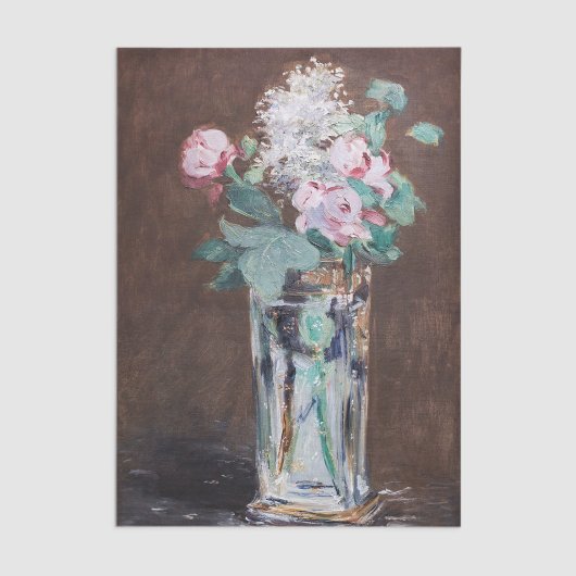 Edouard Manet - Blume in einer Kristallvase Seidenpapier
