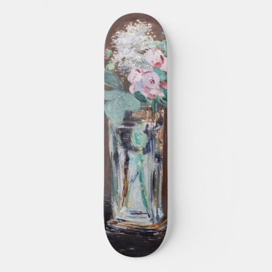 Edouard Manet - Blume in einer Kristallvase Skateboard (Vorderseite)