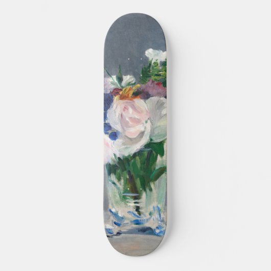 Edouard Manet - Blume in einer Kristallvase Skateboard (Vorderseite)