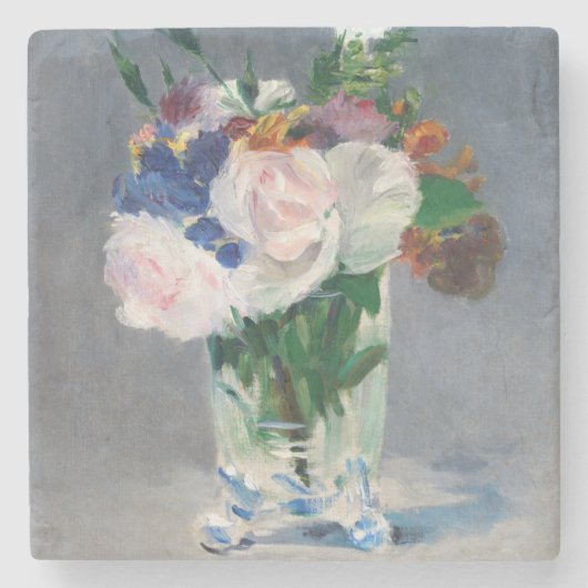 Edouard Manet - Blume in einer Kristallvase Steinuntersetzer (Vorderseite)