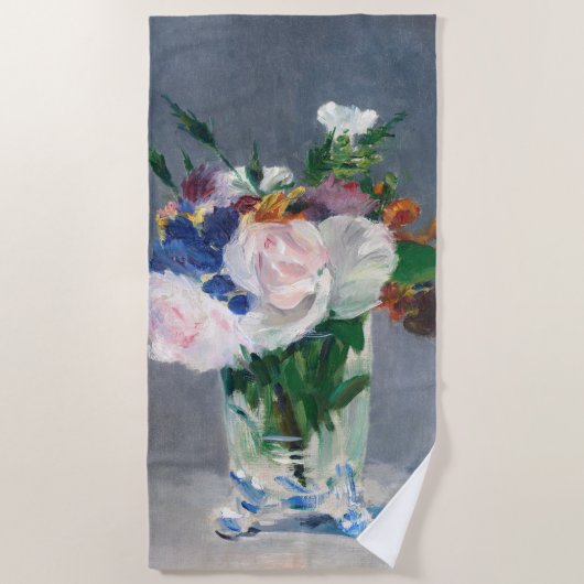 Edouard Manet - Blume in einer Kristallvase Strandtuch (Vorderseite)