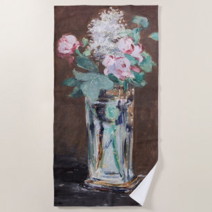 Edouard Manet - Blume in einer Kristallvase Strandtuch