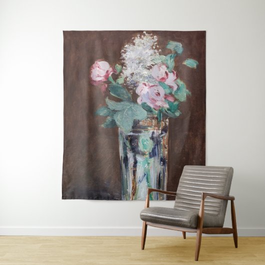 Edouard Manet - Blume in einer Kristallvase Wandteppich (Beispiel)