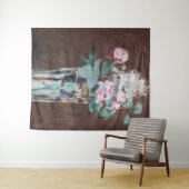 Edouard Manet - Blume in einer Kristallvase Wandteppich (Beispiel (Horizontal))