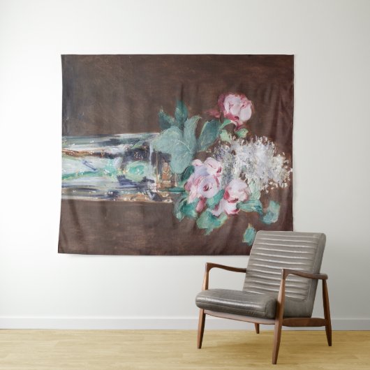 Edouard Manet - Blume in einer Kristallvase Wandteppich (Beispiel (Horizontal))