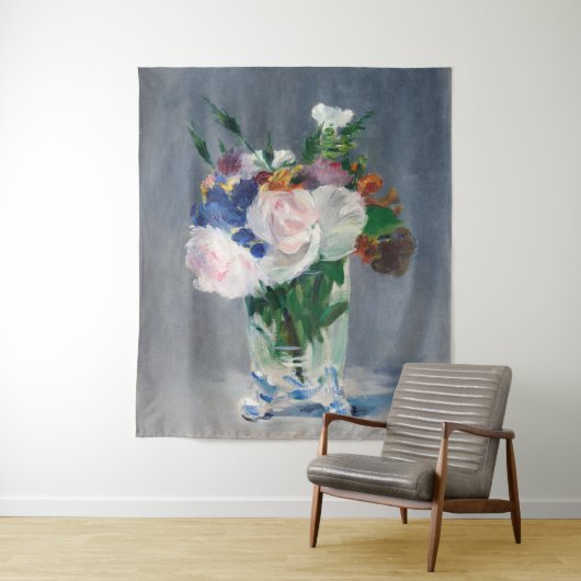 Edouard Manet - Blume in einer Kristallvase Wandteppich (Beispiel)