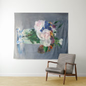 Edouard Manet - Blume in einer Kristallvase Wandteppich (Beispiel (Horizontal))