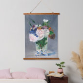 Edouard Manet - Blume in einer Kristallvase Wandteppich Mit Holzrahmen (Schlafzimmer)
