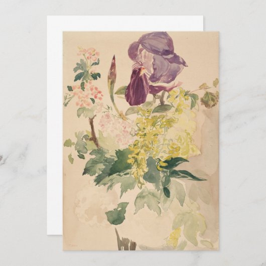 Edouard Manet - Blume Piece with Iris, Laburnum,  Einladung (Vorne/Hinten)