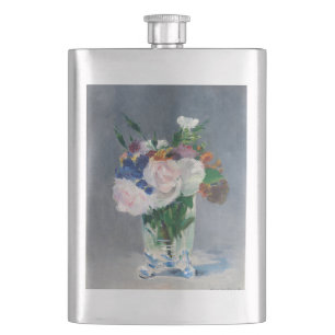 Edouard Manet - Blumen in einer Kristallvase Flachmann