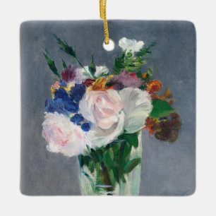 Edouard Manet - Blumen in einer Kristallvase Keramikornament
