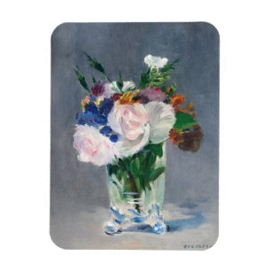 Edouard Manet - Blumen in einer Kristallvase Magnet