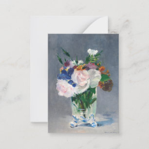 Edouard Manet - Blumen in einer Kristallvase Mitteilungskarte