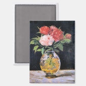 Edouard Manet - Blumenstrauß, Magnet (Vorderseite/Rückseite)
