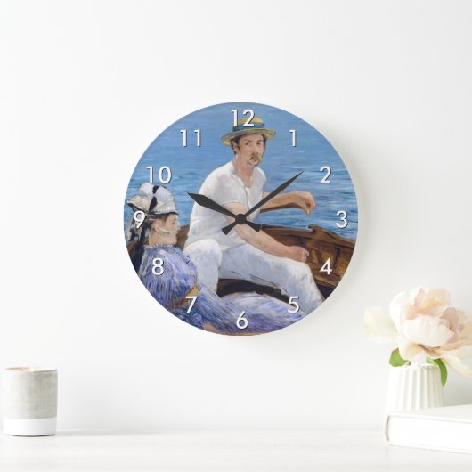 Edouard Manet - Boot Große Wanduhr (Zuhause)