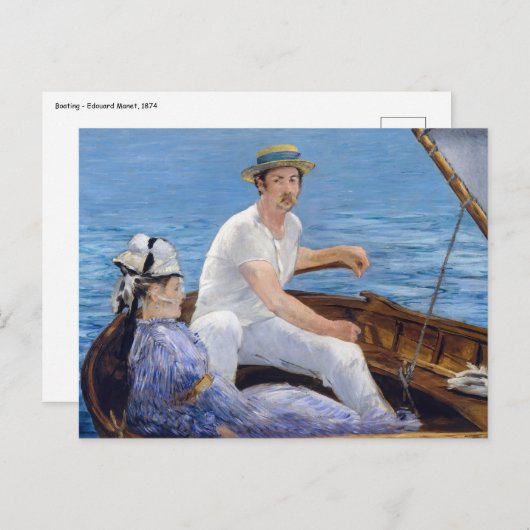 Edouard Manet - Boot Postkarte (Vorne/Hinten)