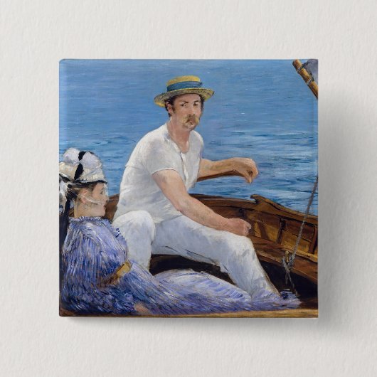 Edouard Manet - Bootsfahrt Button (Vorderseite)