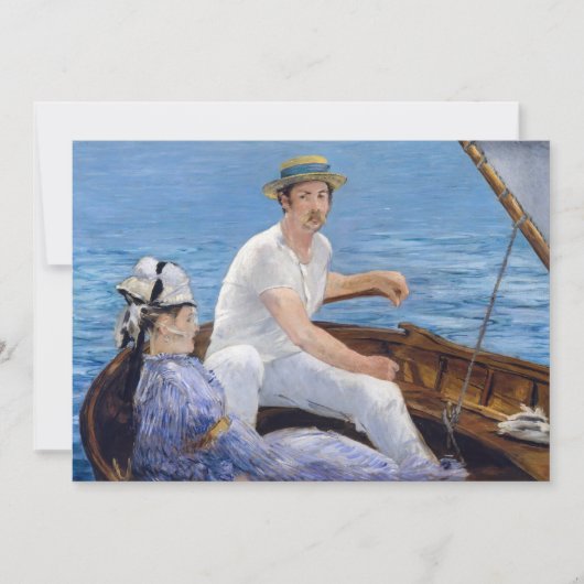 Edouard Manet - Bootsfahrt Einladung (Vorderseite)