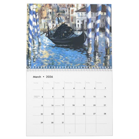 Edouard Manet Calendar Impressionisten Kalender (Mär 2026)