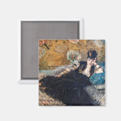 Edouard Manet - Dame mit Fächern Magnet (Vorderseite/Rückseite)