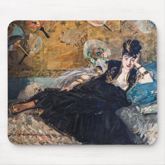 Edouard Manet - Dame mit Fächern Mousepad (Vorne)