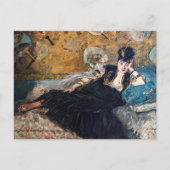 Edouard Manet - Dame mit Fächern Postkarte (Vorderseite)