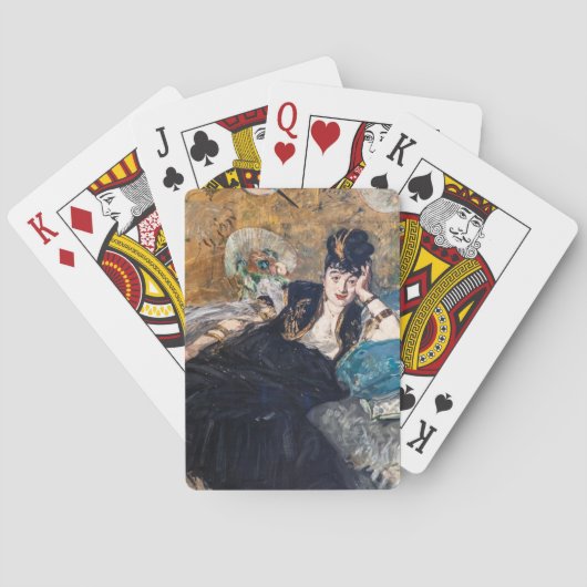 Edouard Manet - Dame mit Fächern Spielkarten (Rückseite)