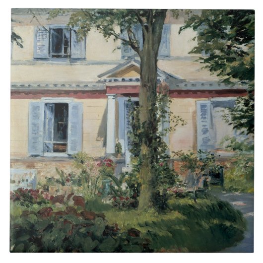Edouard Manet - Das Haus bei Rueil Fliese (Vorderseite)
