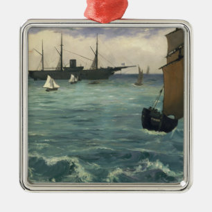 Edouard Manet das Kearsarge in Boulogne Silbernes Ornament